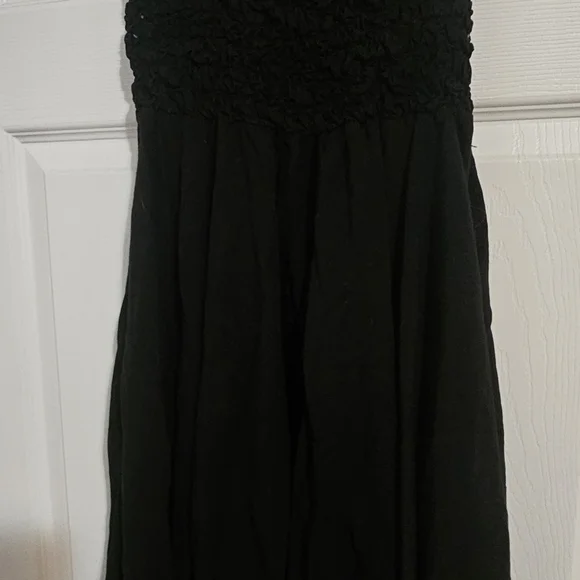 Just From Bali Black Spaghetti Strapped Dress Or Beach Cover O/S - Picture 2 of 7